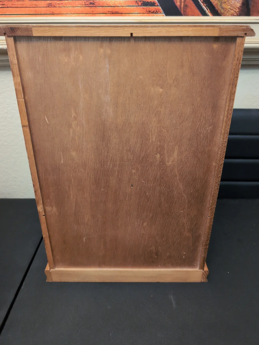 Wood Finish Jewelry Armoire with Glass Doors - Brown
